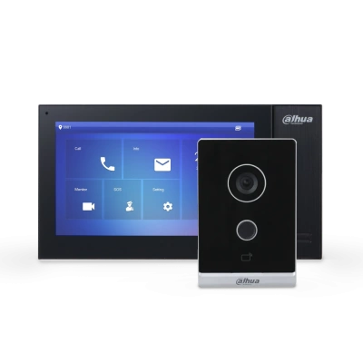Dahua Standart DHI-VTO2211G-WP-S2 + DHI-VTH2421FB-P Комплект (чорний домофон)