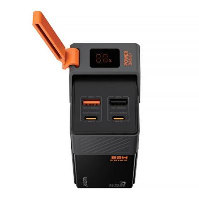 PowerBank FULLTECH PRIME 30000mAh, Input: (Type-C), Output: (USB, Type-C), PD65W+22.5W, індикація заряду, 0.600kg, Black, Box