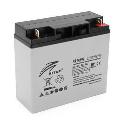Акумуляторна батарея AGM RITAR RT12180GL5, Gray Case, 12V 18.0Ah   (177х75х167 ) Q4