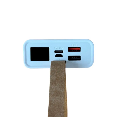 Power Bank MIF 20000mAh, in: Micro-USB/USB Type-C (5V, 2A), out: 2хUSB Type-A, (5V, 2A), LED дисплей. 148х68х27 mm, White