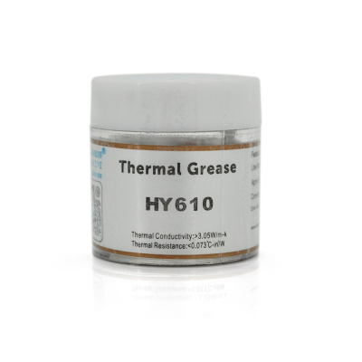 Паста термопровідна HY-610 10g, банку, Gold,> 3,05W / m-K, <0.073 ° C-in² / W, -30 ° ≈280 °, В'язкість -1K cPs, OEM Q38