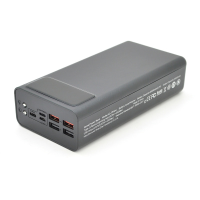 PowerBank XO-PR124-40000mAh, Input: 5 V/2A, (Micro, Type-C, Lightning), Output: 5 V/2 A, (4xUSB, Type-C), Q16, plastic, black