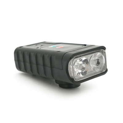 Ліхтарик велосипедний HY-7518, 4 режими + сигнал, вбудований аккум, індикація заряду, USB кабель, BOX