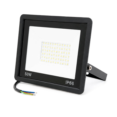 Прожектор SLIM LED RITAR RT-FLOOD50A, 50W, 56xSMD2835, IP65, 4000Lm, 6500K (100%), PF>0.9 Ra>70, 215*240*30mm, Q20