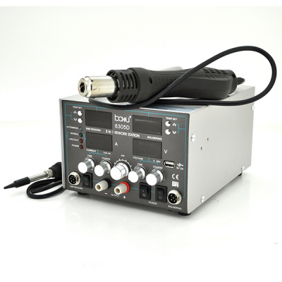 Паяльна станція BAKKU BA-8305D  цифрова індикація, фен, паяльник, БЖ DC 0-30В, 5A (340*278*208) 5,1 кг