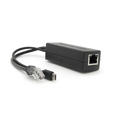POE спліттер AOT-0524 48V-5V, RJ45, Mini-USB (10/100Мбіт, Вхід-48V/Вихід 5V 2.4А)