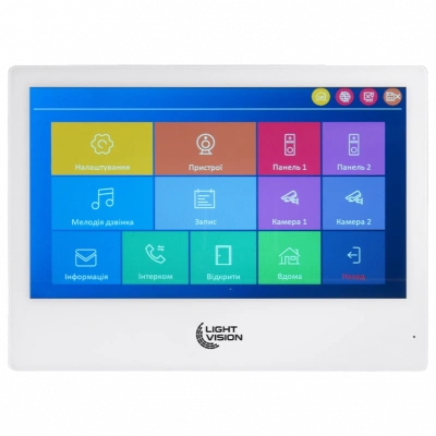 Light Vision SINGAPORE WiFi FHD WHITE (AI) 10" Відеодомофон