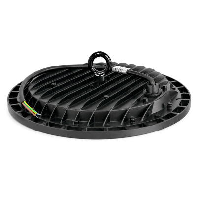 Стельовий промисловий світильник Ritar BHL02-100W, 6500K, 220V. IP65, 30000lm, RA >80, Φ362*35 мм, Black