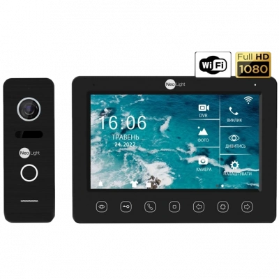 NeoLight NeoKIT HD WF B/Black (KAPPA+ HD WF + PRIME FHD) Комплект відеодомофона