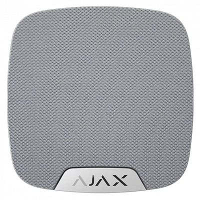 Бездротова внутрішня сирена з клемою для додаткового світлодіода Ajax Superior HomeSiren white Jeweller