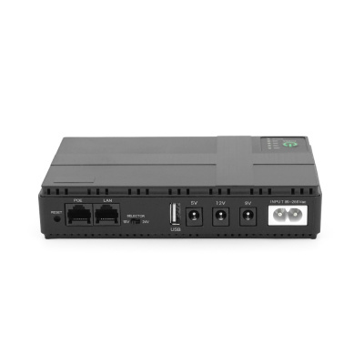 ДБЖ UPS-36W DC1036P-8 для роутерів/комутаторів/PON/POE-430(15-24V), 5/9/12V, 8800мAh(4*2200MAh), USB 3.0, Black, BOX