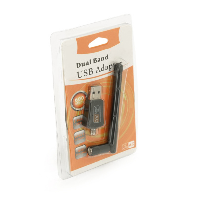 Бездротовий адаптер Wi-Fi-USB Merlion LV-UAC08, RTL8811CU, з антеною 20см, 802.11 a/b/g/n, 600MB, 2.4 GHz, Blister Q50
