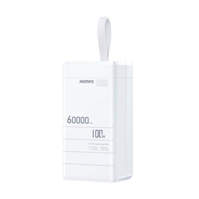 Power Bank Remax RPP-650 60000mAh, PD 100W+QC 22.5W, White, 1.46kg
