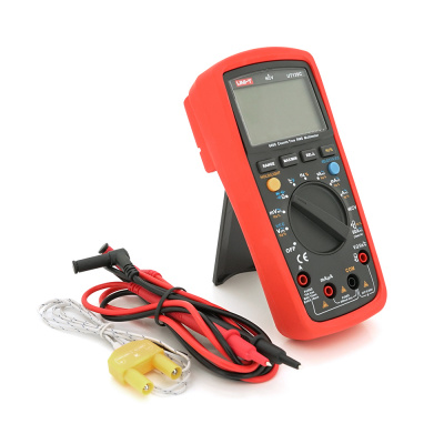 Мультиметр UNI-T UT139C Вимірювання: V (AC/DC), A (AC/DC), Ω, C, Hz, °C/°F. Функції: Data Hold, Auto Range, продзвонювання, тест діодів.