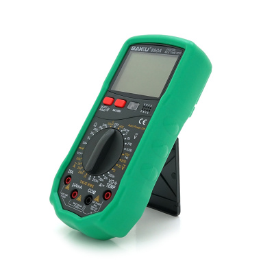Мультиметр BAKKU BA-890A Вимірювання: V DC, V AC, A DC, A AC, Ω, C, hFE, діод, транзистор Функції: продзвонювання, підсвічування