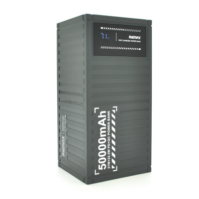 Power Bank Remax RPP-161 50000mAh, 2USB+Type-C+Lightning, QC/PD, 22.5W, Black, 1.34kg