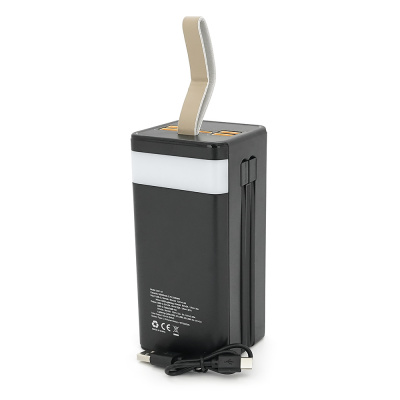 Power bank Linkage LKP-47 50000mAh, Solar, 22.5W, Кабелю Туре-С+Lighting, 1,060 kg, Black, Blister