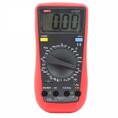 Мультиметр UNI-T UT151D Вимірювання: V (AC/DC), A (AC/DC), Ω, C, Hz. Функції: Data Hold, REL, продзвонювання.