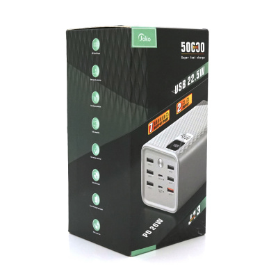 Powerbank JOKO J13 50000mAh, PD 22.5W, 6xUSB+2xType C, Black/White, (1030g), Box