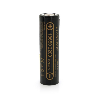 Акумулятор 18650 Li-Ion LiitoKala Lii-22A, 2200mah (2100-2300mah), 3.7V (2.75-4.2V), Black, PVC BOX Q2,  цена за 1 шт