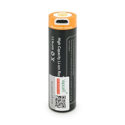 Акумулятор 18650 Li-Ion Vapcell P1835A, 3500mAh, 10A, 3.6V (2.5-4.2V), Micro USB, 2 шт. в упаковці, ціна за 1 шт.