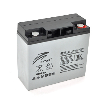 Акумуляторна батарея AGM RITAR RT12180, Gray Case, 12V 18.0Ah ( 181 х 77 х 167 ) Q4