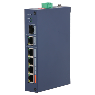 Керований 4-портовий комутатор DH-CHS4106-4ET-60, з 4-ма портами POE 100Мбіт + 1 порт UP-Link 1000Мбіт + 1 порт SFP 1000Мбіт, 154.3×110.4×30 мм