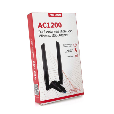 Бездротовий мережний адаптер Wi-Fi-USB LV-UAC21, AC600, з подвійною антеною, 802.11 a/с, 600MB, Box