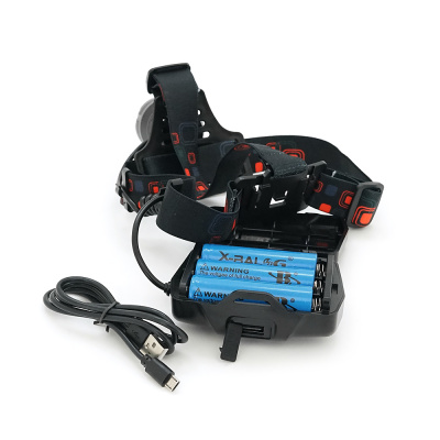 Ліхтарик Bailong BL-218-HP50, Cree XML-T, 3 реж, корпус-алюміній, водостійкий, ударостійкий, 3*18650 ак-тор, USB кабель, BOX