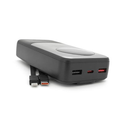 Power bank BETWEEN BTW-P6 20000mAh, 22.5W, 2 кабелі: Type-C+Lighting, Black, 460g, Box