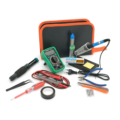 Набір інструментів для пайки HandSkit, 15 предметів + мультиметр