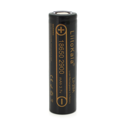 Акумулятор 18650 Li-Ion LiitoKala Lii-29A, 2900mah (2850-2950mah), 3.7V (2.75-4.2V), Black, PVC BOX Q2,  цiна за 1 шт