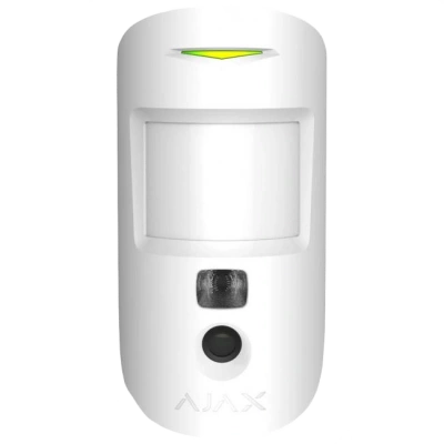 Бездротовий сповіщувач руху з функціями фотоверифікації тривог, фото за запитом і сценарієм Ajax Superior MotionCam (PhOD) white Jeweller