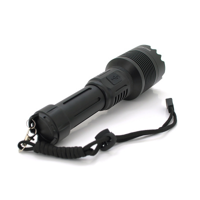 Ліхтарик Bailong BL-G200-P360, 1LED XHP360, 50W, 5 режимів, ZOOM, 2x26650/8800mah, Black, IP40, кабель USB-Type-С, 270х60х36мм, BOX