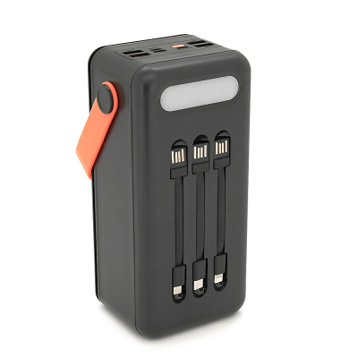Power bank Voltronic S28 під 28х18650, Led display, Output: 22.5W, 3 кабелі (Micro-USB, Type-C, Lightning), PVC, ліхтар, Black, BOX