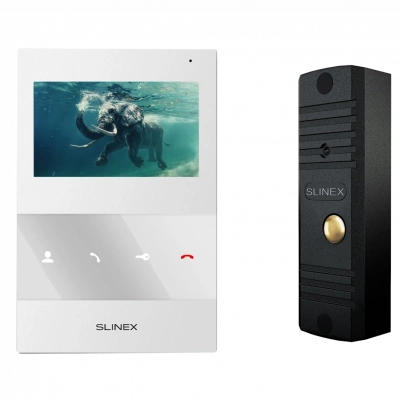 Slinex SQ-04M(White) + ML-16НR(Black) Комплект відеодомофона