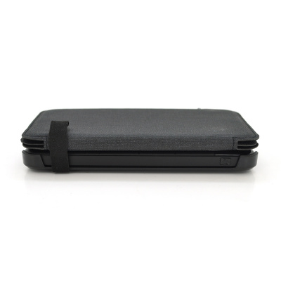 Power bank 12000 mAh Solar, Input:5V/1A(microUSB), Output:5V/2,1А(2хUSB), rubberized case, Black, BOX