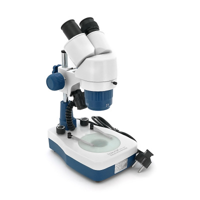 Мікроскоп бінокулярний BAKKU BA-007, Збільшення 20Х-40Х з підсвіткою, Внутр. БП 220В (340 * 285 * 150) 2,7 кг