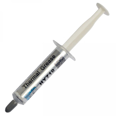 Паста термопровідна HY-710 2g, шприц, Grey,> 3,17W / m-K, <0.067 ° C-in² / W, -30 ° ≈240 °, OEM Q40