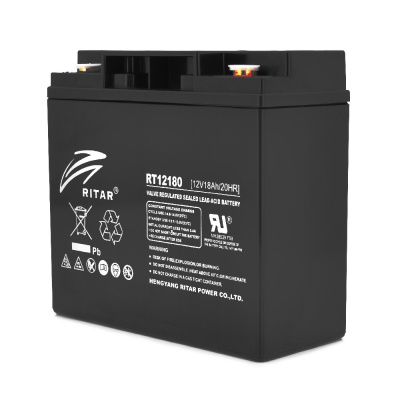Акумуляторна батарея AGM RITAR RT12180BM5, Black Case, 12V 18.0Ah (181х77х167) Q2
