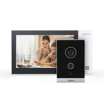 Dahua Standart DHI-VTO2211G-WP-S2 + DHI-VTH2421FW-P (білий домофон) Комплект відеодомофона