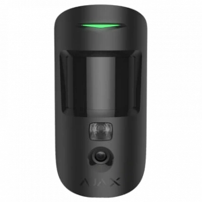 Бездротовий сповіщувач руху з функціями фотоверифікації тривог, фото за запитом і сценарієм Ajax Superior MotionCam (PhOD) black Jeweller
