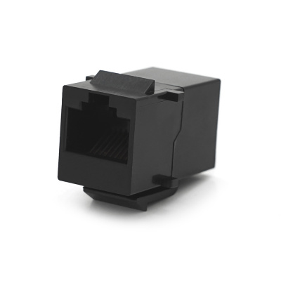 Прохідний адаптер у рамку cat5e UTP, RJ-45+RJ45, Black