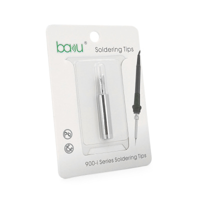 Жало для паяльника BAKKU BK-900M-T-SK,silver, 4*6,3mm, мідь, гальванічне покриття, висока теплопровідність, швидке нагрівання, широкий конус