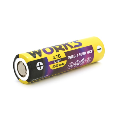 Акумуляторні батареї Li-ion WRB 18650HCF, тип під паяння, 25A, 3,7V, Type-c, 2500mAh, 1000 циклів, бокс 2шт