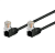 Патч-корд литий FTP, RJ45(кутовий/кутовий), екранований, FTP5e 0.93m, patch D=4.9mm AWG26 2x90° CU, DC 2-12V, чорний, Q200