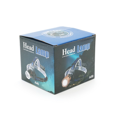 Налобний Ліхтарик Bailong BL-A50, 3 реж., Zoom, корпус-алюміній, водостійкий, ударостійкий, живлення від 3*18650, кабель USB, BOX