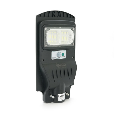 Вуличний ліхтар Vargo з сонячною батареєю на стовп 1VPP, 1 режим, корпус-міцний пластик, 40W, 6500K, 5400Lm, ip66, вбудований акумулятор, Black, Box