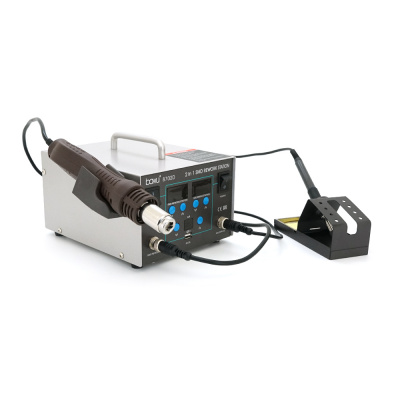 Паяльна станція BAKKU BA-8702D цифрова індикація, фен, паяльник (335*276*210) 4,43 кг