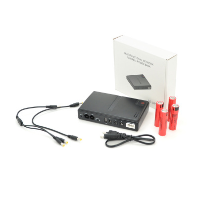 ДБЖ UPS-18W DC1018P YT45454 для роутерів/комутаторів/PON/POE-430, 5//9/12V, 1A, 12800MAh(знімні 4*3200MAh), Black, BOX